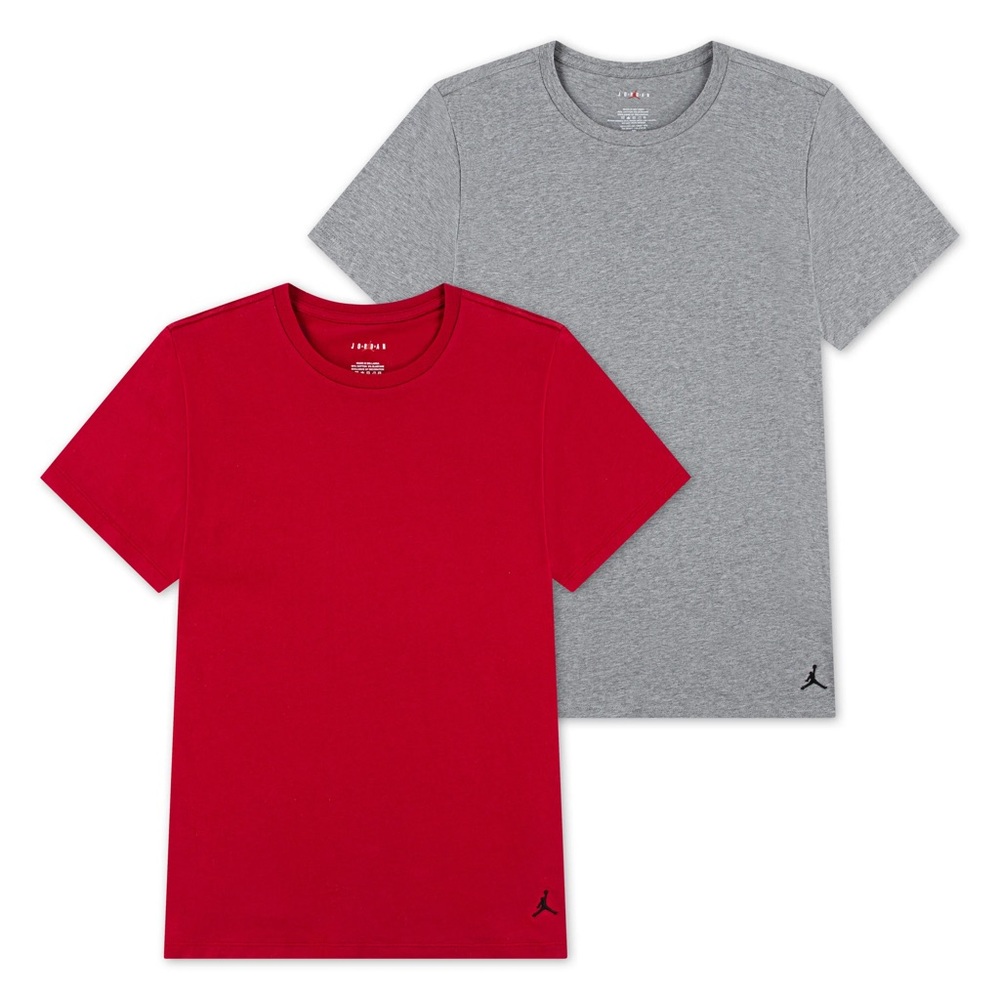 Jordan Flight Cotton Stretch Crew Neck Undershirt - Black, Red, Gray